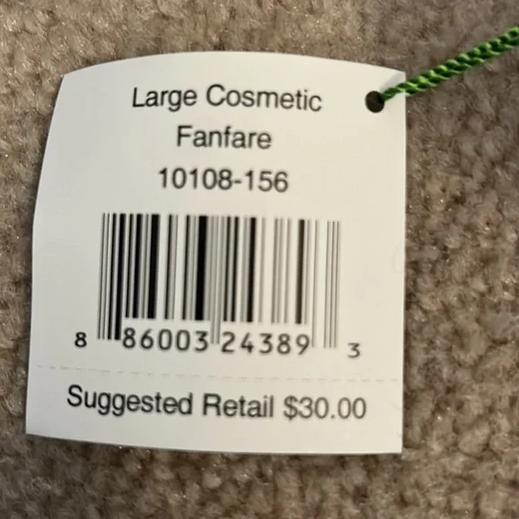 Vera Bradley Large Cosmetic Bag Fanfare Pattern - Picture 2 of 3